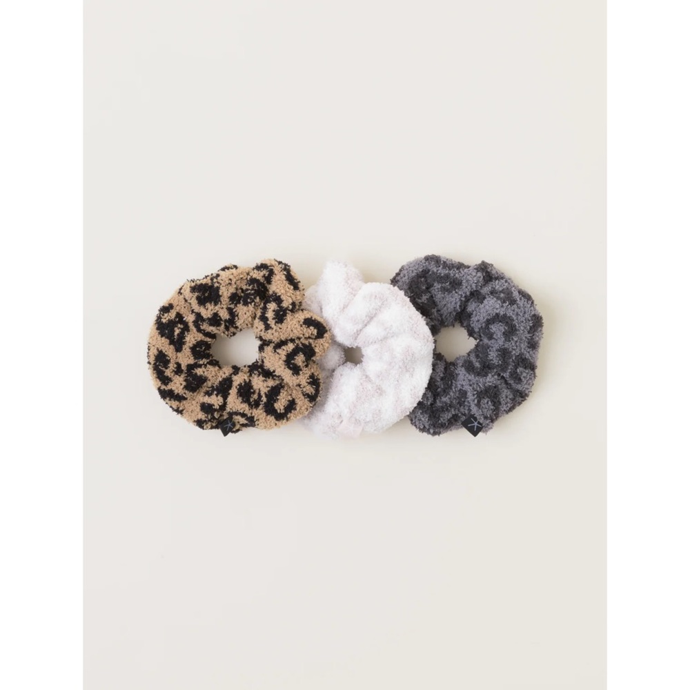 New Barefoot dreams Barefoot in the Wild® CozyChic 3 Scrunchie Set in Leopard